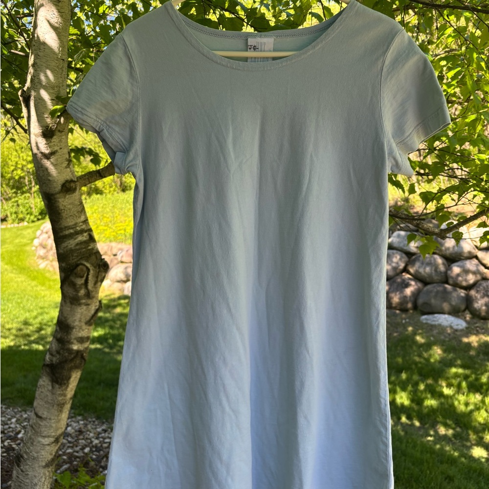 Light Blue Short Sleeve Dress